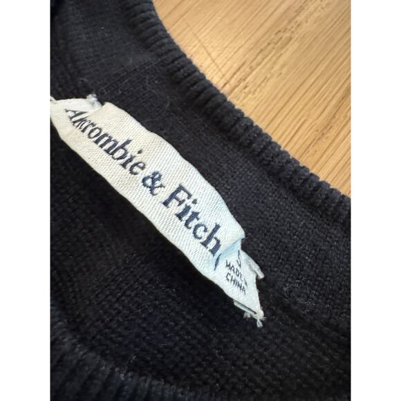 Women's Abercrombie & Fitch Slim Crew Black Sweater Top Small $60 - Picture 2 of 4